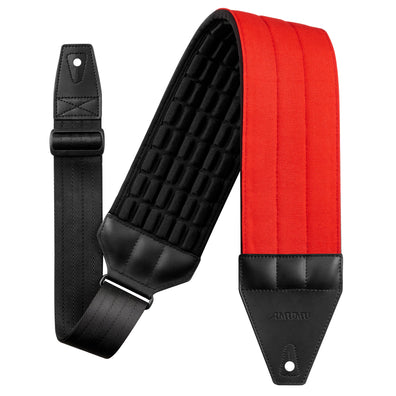 AMUMU AIRAFT™ 4" Air Cell Padded Bass & Guitar Strap - Red